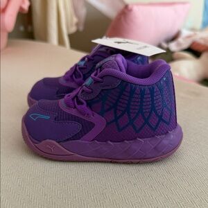 Puma Kids Purple and Blue Sneakers